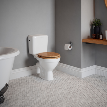 TEMA MDF T/SEAT SOFT CLOSE CHROME HINGE OAK