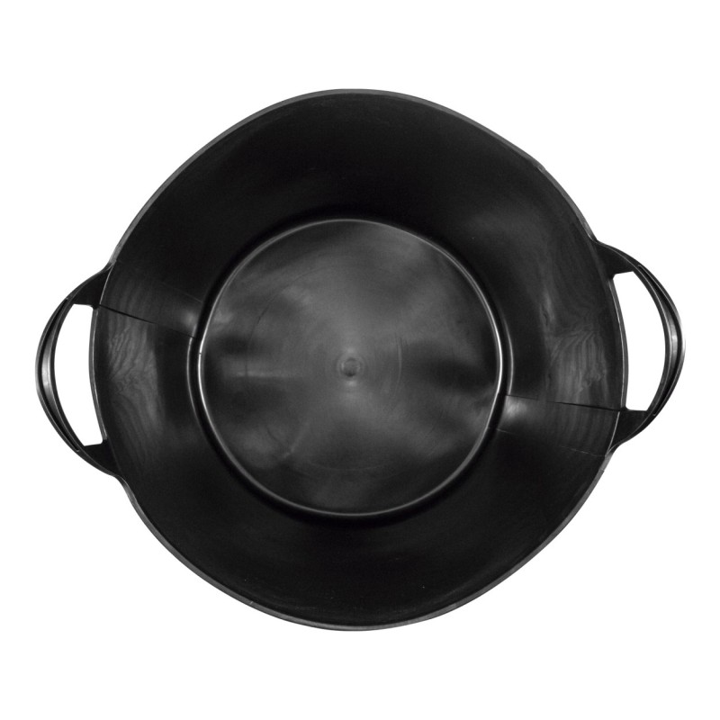 42 litres black plastic bucket with reinforced handles / BKT42BP