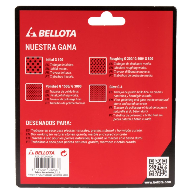 Flexible diamond polishing disc - grit 100 / DFDIAM100