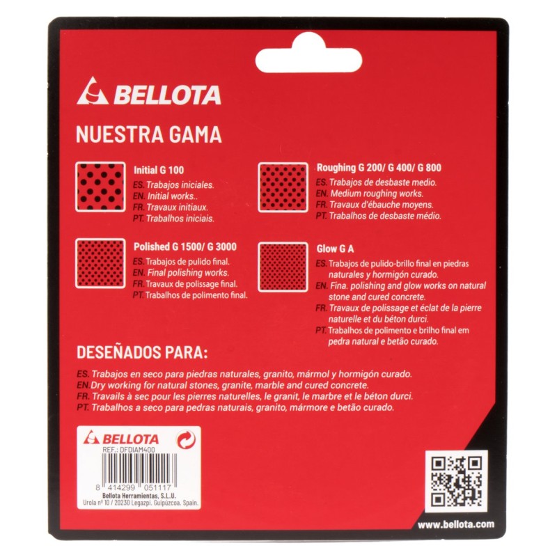 Flexible diamond polishing disc - grit 400 / DFDIAM400