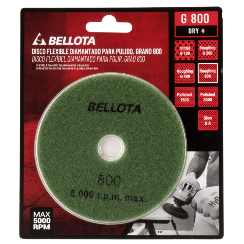 Flexible diamond polishing disc - grit 800 / DFDIAM800