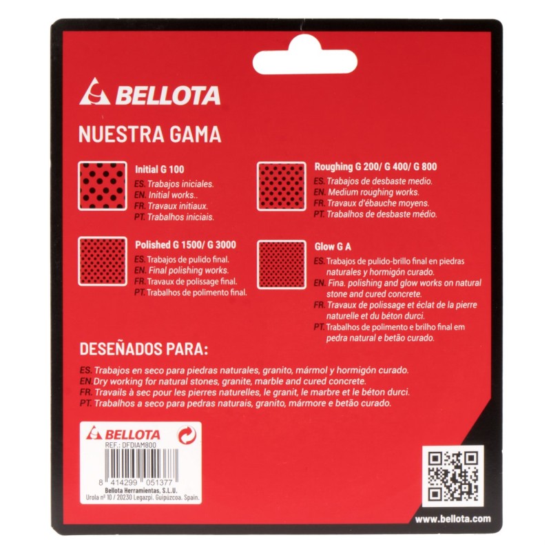 Flexible diamond polishing disc - grit 800 / DFDIAM800