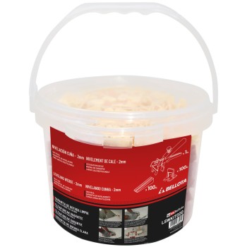 Ceramic levelling chock for 2 mm wedge system - 100 chocks+100 wedges+ 1 pliers / LSWKIT020