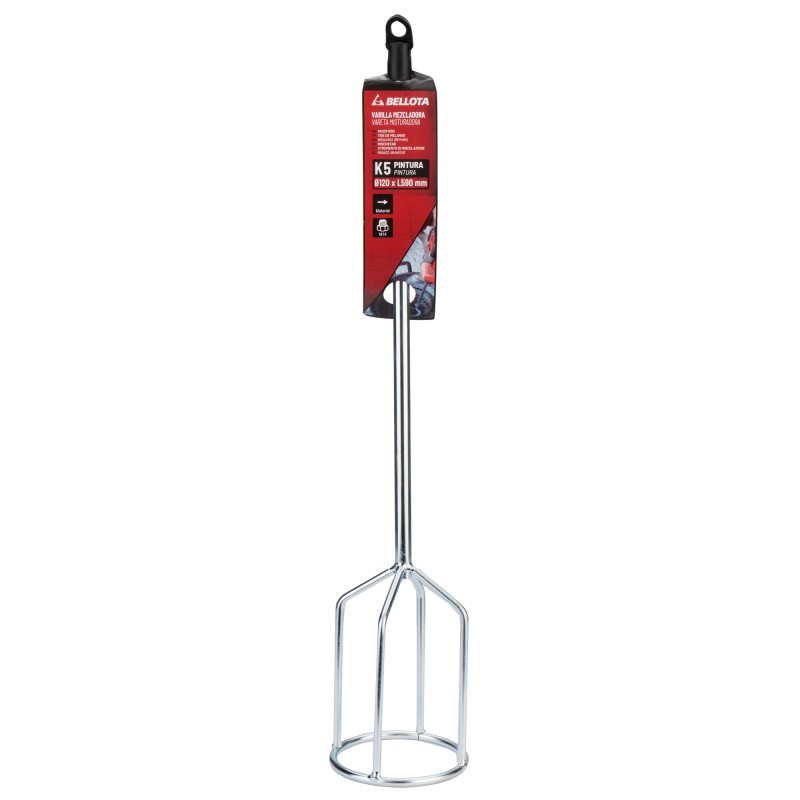 K5 mixing rod, 120mm diameter, with metric 14 (M14) coupling for paint / MK5120M14