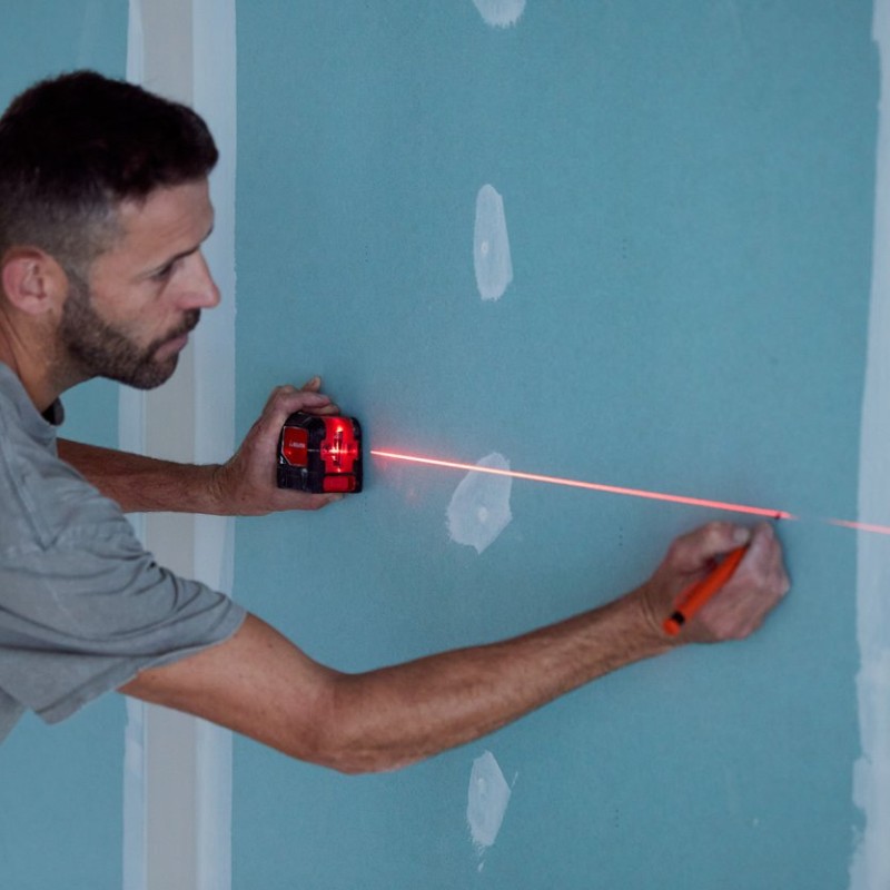 20 m red cross laser level for levelling work / NIV20R