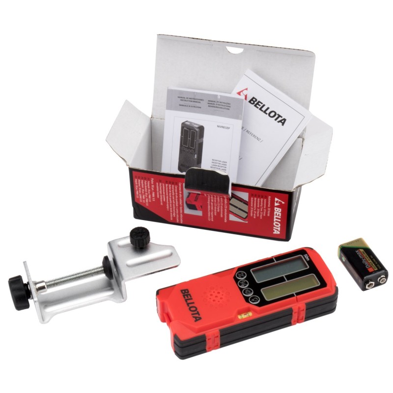 Laser level receiver up to 50 m, red and green / NIVRECEP