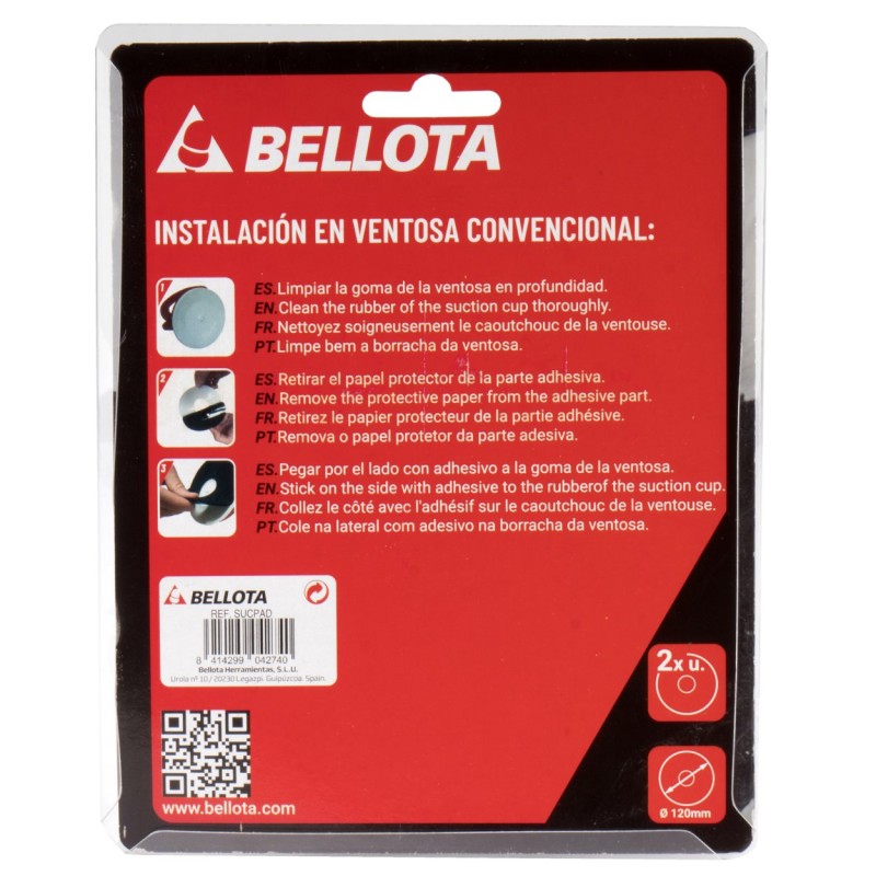 120mm adhesive foam for rough or textured surfaces - 2 pcs. / SUCPAD