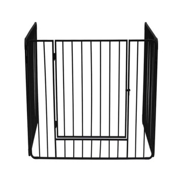 Home Collection Black Stove Guard With Swing Door