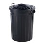 The Garden Collection Clip Lid Bin With Handles Black 80L
