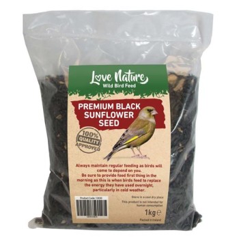 Love Nature Black Sunflower Seed 1KG Bag