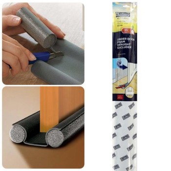 Exitex Under Door Foam Draught Excluder Grey