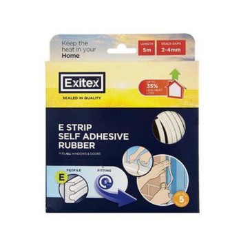 Exitex E Self Adhesive Strip Draught Excluder White