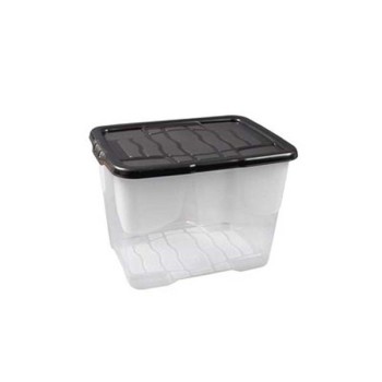 Home Collection Curve Clear Storage Box With Lid 10L