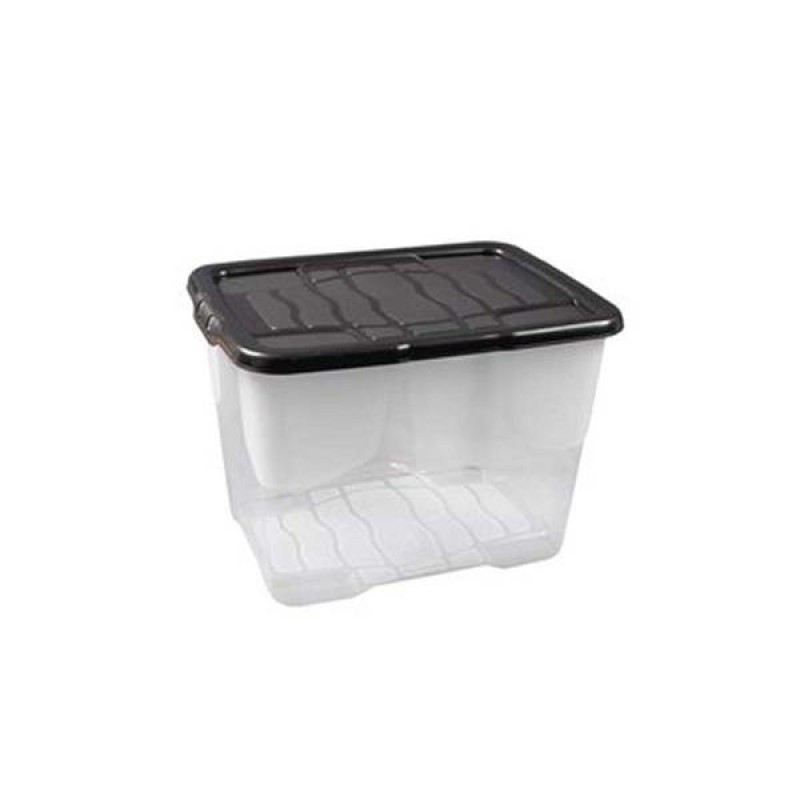 Home Collection Curve Clear Storage Box With Lid 10L