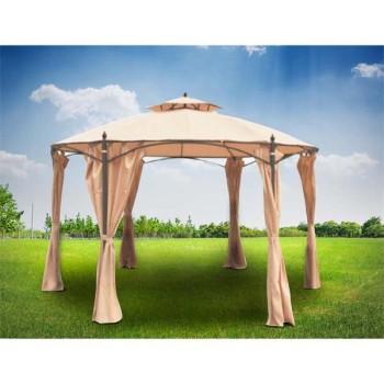 The Garden Collection Round Steel Gazebo 3M