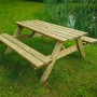 Orchard Craft Doolin Wooden 6 Seater Picnic Bench