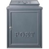 The Manor Collection Grey Aluminium Lockable Postbox