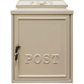 The Manor Collection Cream Aluminium Lockable Postbox