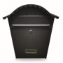 The Manor Collection Curved Roof Traditional Black Steel Lockable Postbox