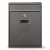 The Manor Collection Grey Steel Lockable Postbox