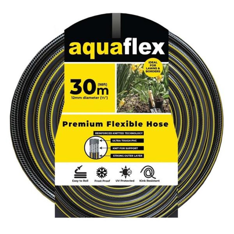 AquaFlex Premium Flexible Garden Hose 30M