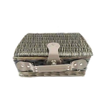 Gift Company Classic Grey Picnic Hamper Basket 12“