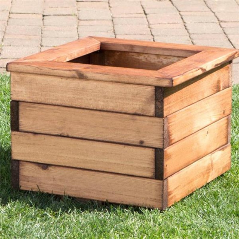Orchard Craft Small Wooden Square Garden Planter