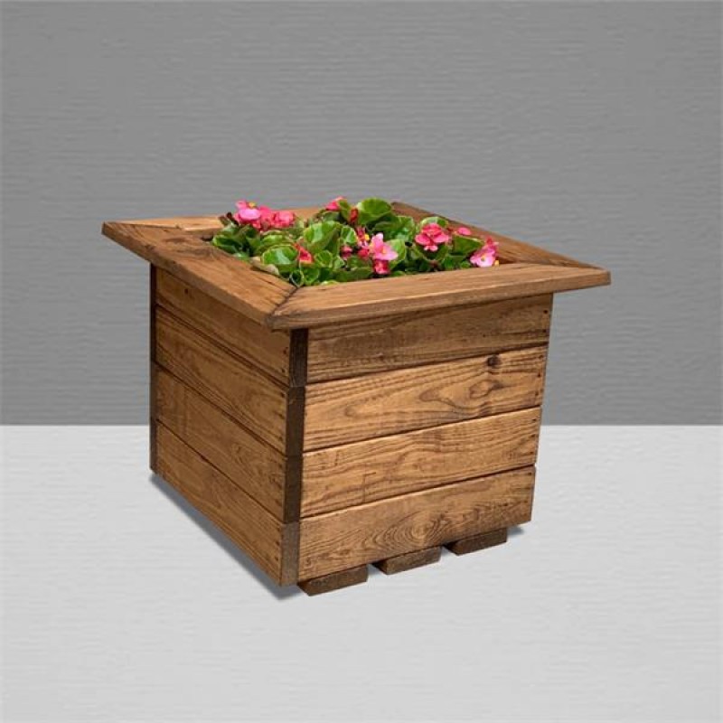 Orchard Craft Small Wooden Square Garden Planter