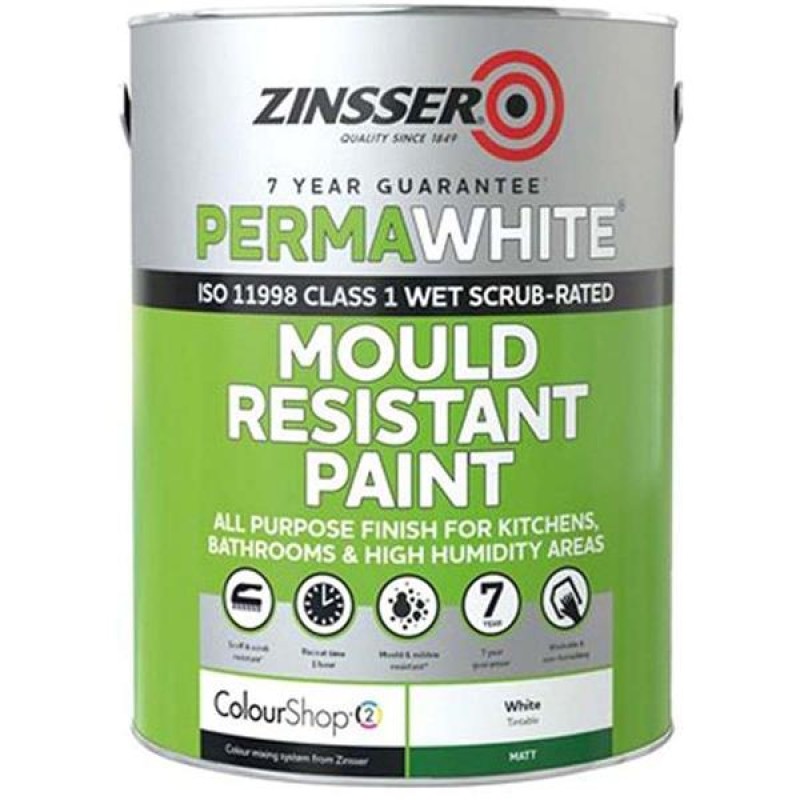 Zinsser Perma-White® Mould Resistant Paint Interior Matt 5L