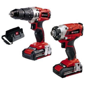 Einhell Power X-Change 18V Cordless Combi Drill & Impact Driver Kit