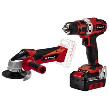 Einhell Power X-Change 18V Cordless Drill Driver & Angle Grinder Kit