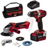 Einhell Power X-Change 18V Cordless Drill Driver & Angle Grinder Kit