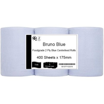 Bruno 2 Ply Blue Roll per roll