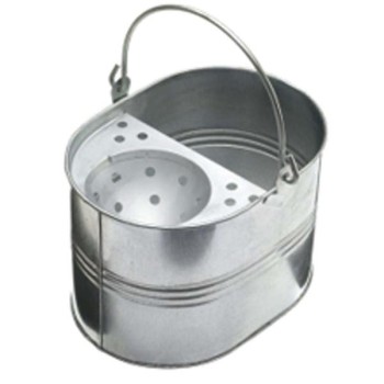 Home Collection 9L Silver Galvanised Mop Bucket