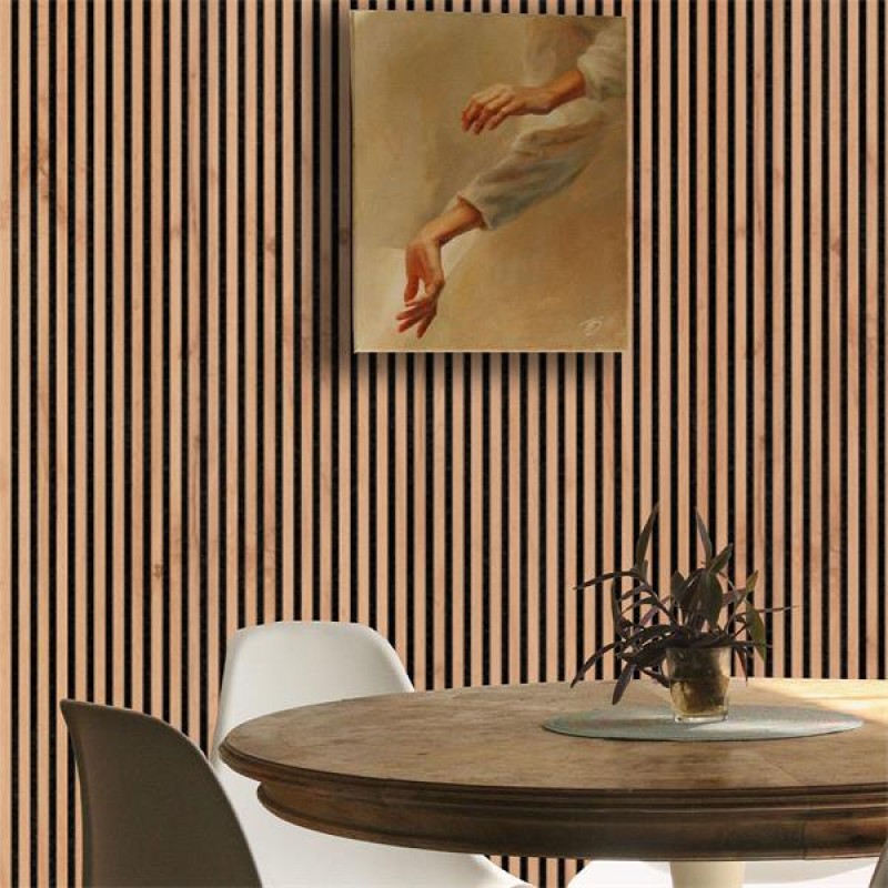 Rustic Oak Acoustic Wall Panel 2.4M X 605MM