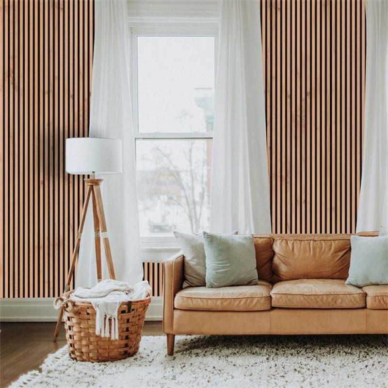 Rustic Oak Acoustic Wall Panel 2.4M X 605MM