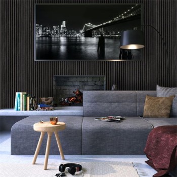 Black Acoustic Wall Panel 2.4M X 605MM