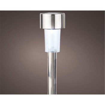 Solar Stake Light Stainless Steel Cool White