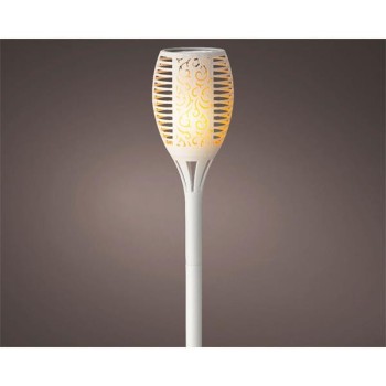 Solar Torch Fire Flame Effect White
