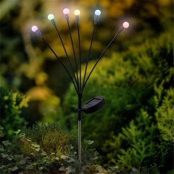 Solar 6 Light Stake Light Multi-Coloured