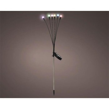 Solar 6 Light Stake Light Multi-Coloured