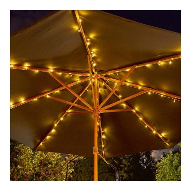 Solar Parasol 160 LED Light - Warm White