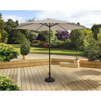Parasol Aluminium 3m Crank and Tilt  Beige