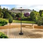 Aluminium Parasol 2.5m Crank and Tilt with Solar Lights