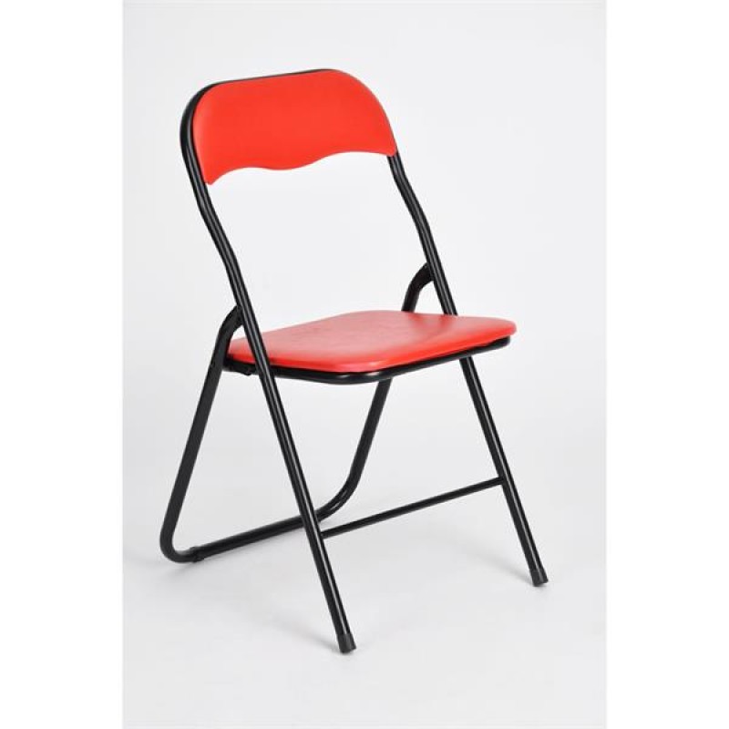 Folding Padded Chair Red