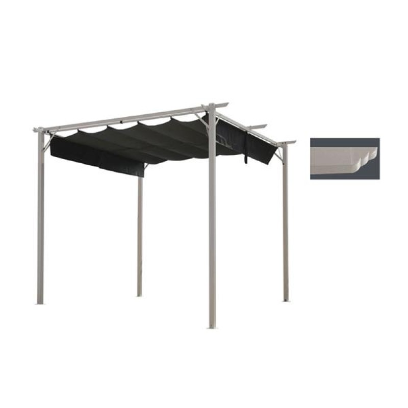 Gazebo with Sliding Roof 2.95 x2.95m