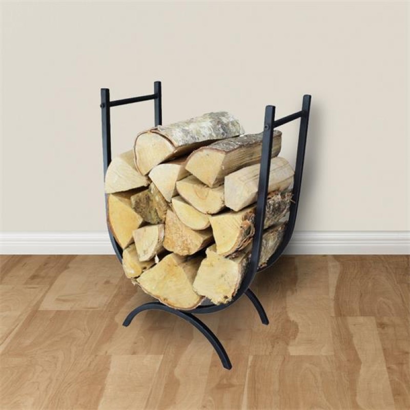 UH : U SHAPED LOG HOLDER BLACK