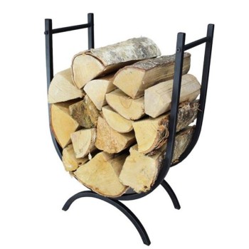 UH : U SHAPED LOG HOLDER BLACK