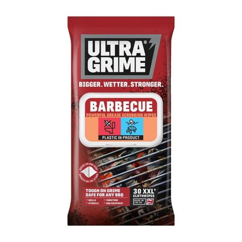 UltraGrime Barbecue Clothwipes XXL+ Pack 30