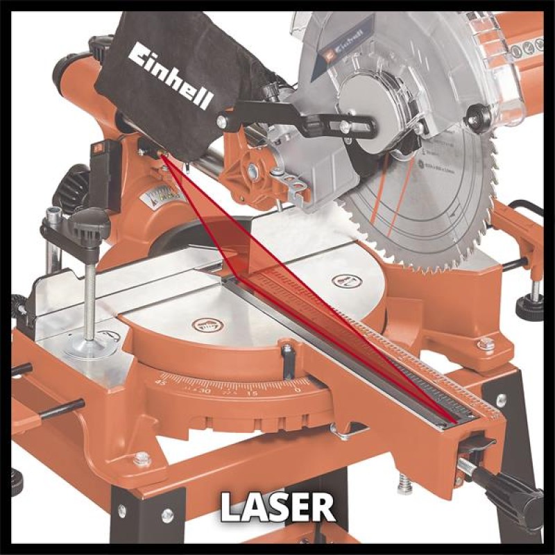 Einhell 1900W Single Bevel Sliding Mitre Saw with Stand
